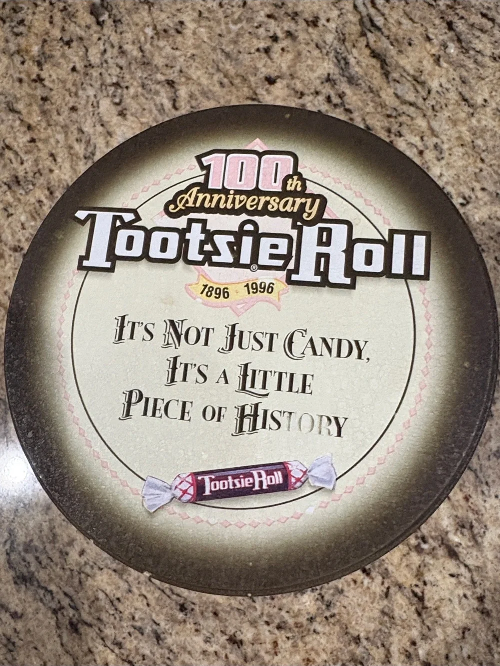 Vintage 100th Anniversary Tin - Cream & Brown